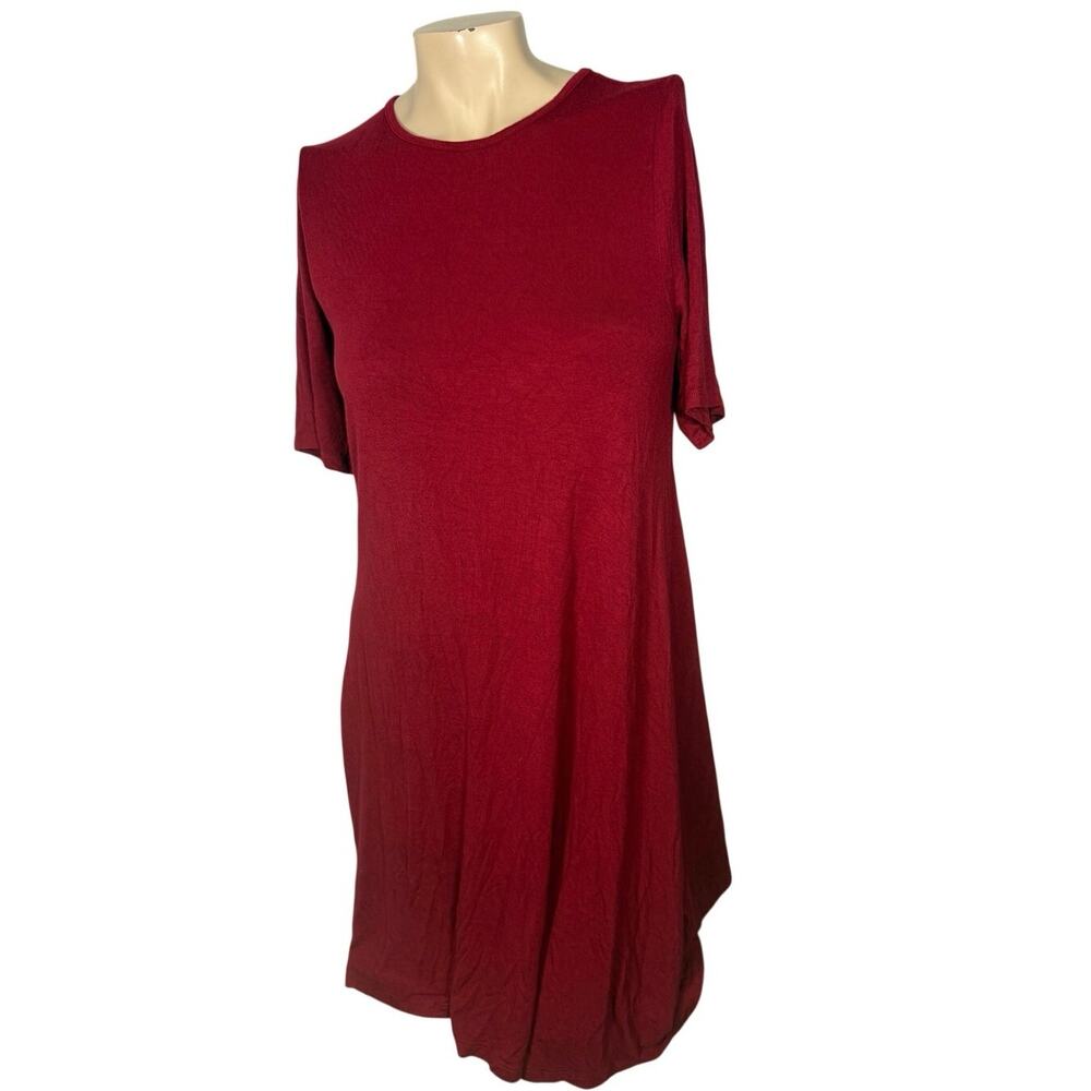Color Bear Red Swing T Shirt Dress M Rayon Spandex